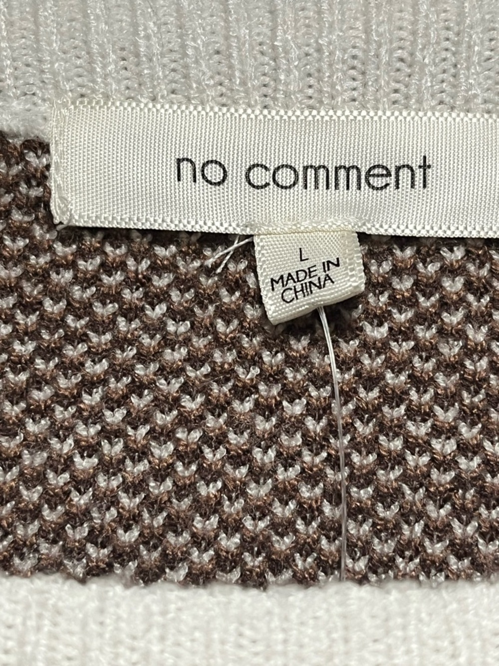 Womens Cowboy Boot Pattern Knit Sweater - White/Brown Size Large NWT - Picture 6 of 8